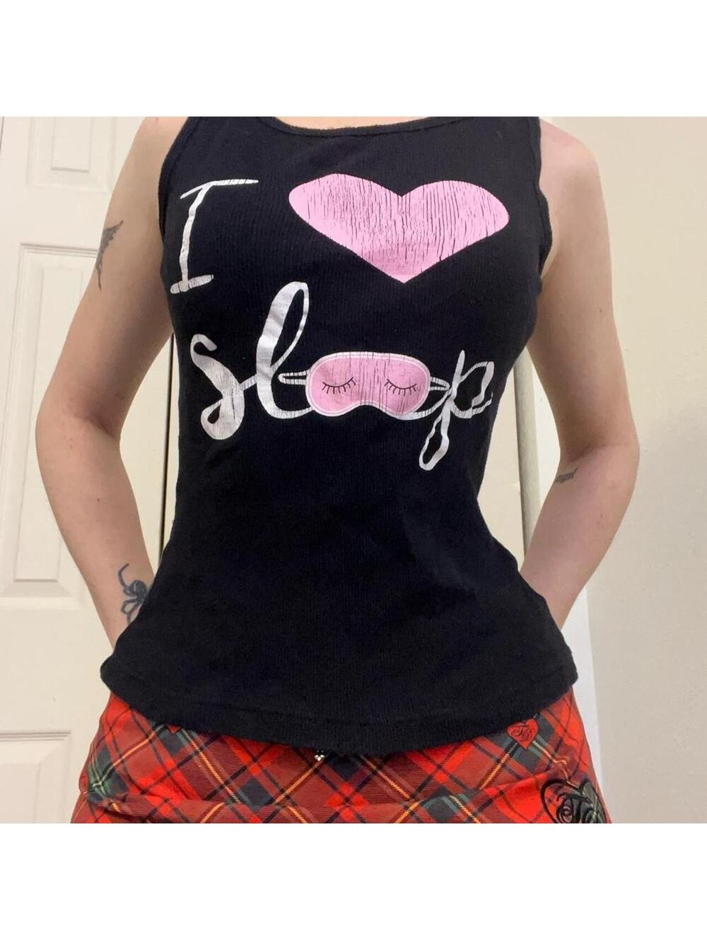 I heart sleep tank top